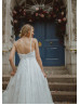 Spaghetti Straps Ivory Lace Tulle Graceful Wedding Dress